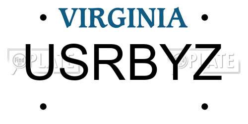 USRBYZ Virginia License Plate
