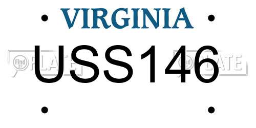 USS146 Virginia License Plate