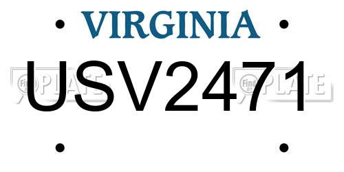 USV2471 Virginia License Plate