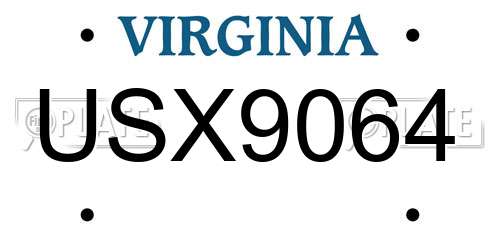 USX9064 Virginia License Plate