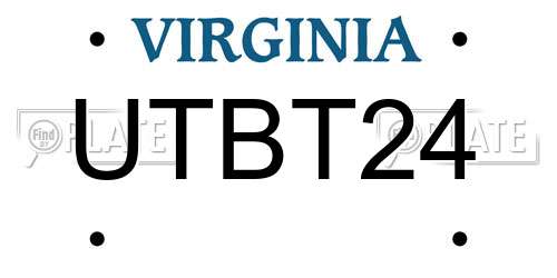 UTBT24 Virginia License Plate