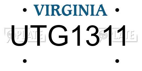UTG1311 Virginia License Plate