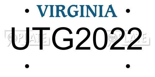 UTG2022 Virginia License Plate