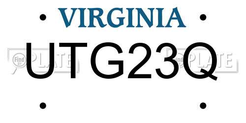 UTG23Q Virginia License Plate