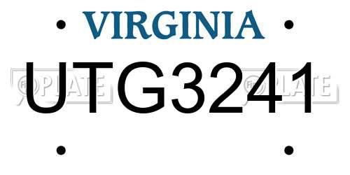 UTG3241 Virginia License Plate