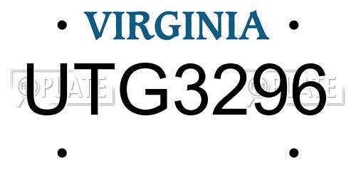 UTG3296 Virginia License Plate