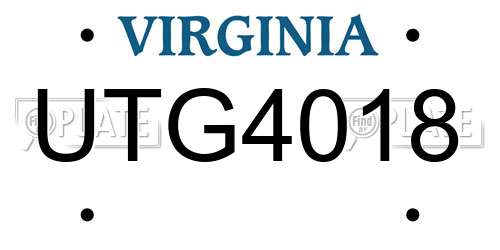 UTG4018 Virginia License Plate
