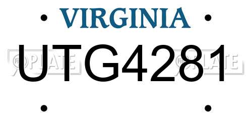 UTG4281 Virginia License Plate