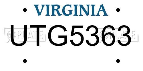 UTG5363 Virginia License Plate