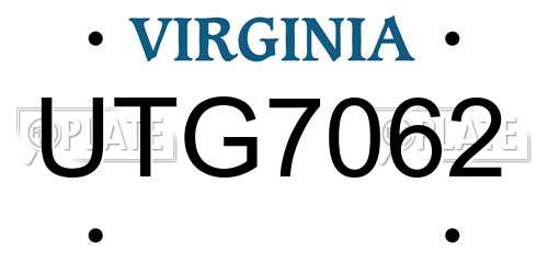 UTG7062 Virginia License Plate