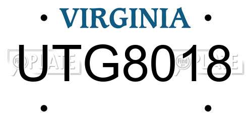 UTG8018 Virginia License Plate