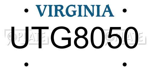 UTG8050 Virginia License Plate