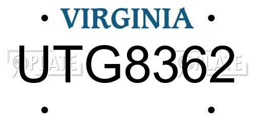 UTG8362 Virginia License Plate