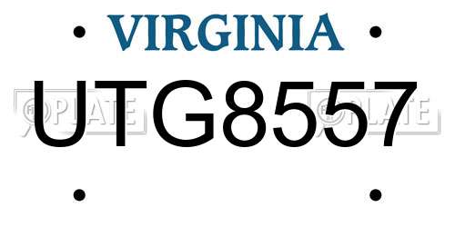 UTG8557 Virginia License Plate