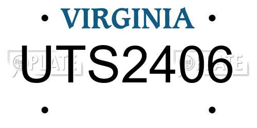 UTS2406 Virginia License Plate
