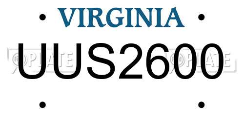 UUS2600 Virginia License Plate