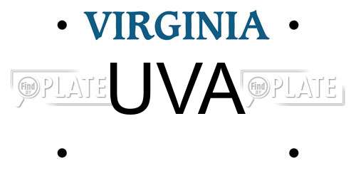 UVA Virginia License Plate