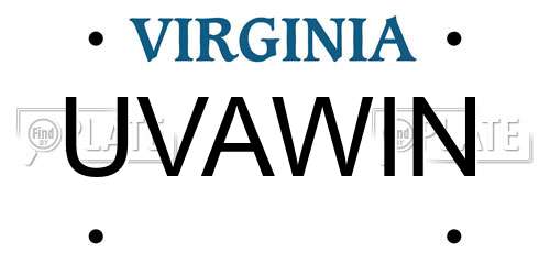 UVAWIN Virginia License Plate