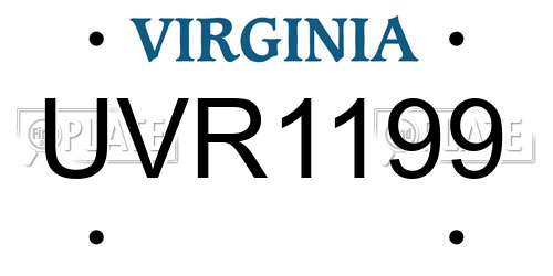 UVR1199 Virginia License Plate