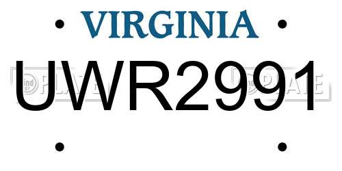 UWR2991 Virginia License Plate