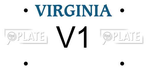 V1 Virginia License Plate
