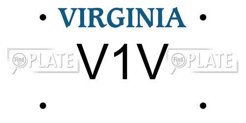 V1V Virginia License Plate