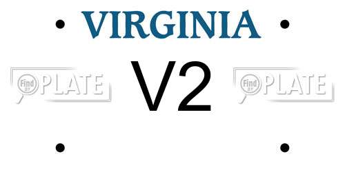 V2 Virginia License Plate