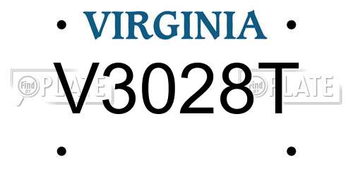 V3028T Virginia License Plate