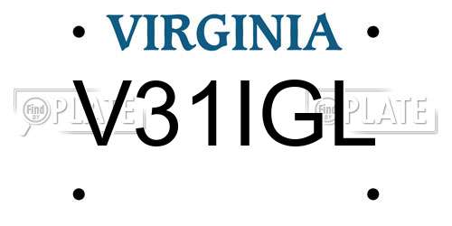 V31IGL Virginia License Plate