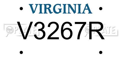V3267R Virginia License Plate