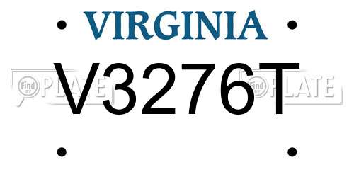 V3276T Virginia License Plate