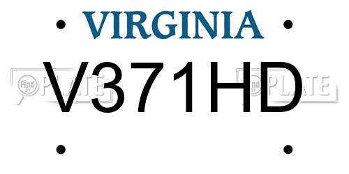 V371HD Virginia License Plate