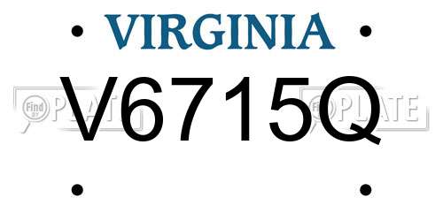 V6715Q Virginia License Plate