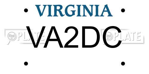 VA2DC Virginia License Plate