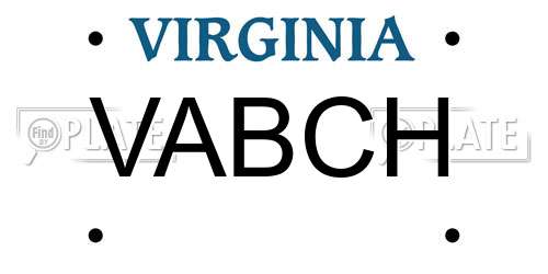 VABCH Virginia License Plate