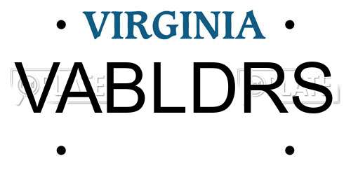 VABLDRS Virginia License Plate