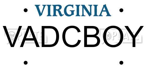 VADCBOY Virginia License Plate