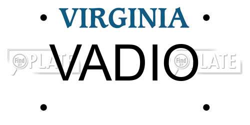 VADIO Virginia License Plate
