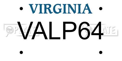 VALP64 Virginia License Plate