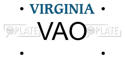 VAO Virginia License Plate