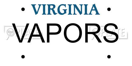 VAPORS Virginia License Plate