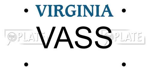 VASS Virginia License Plate