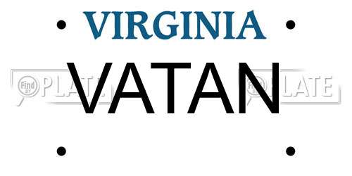 VATAN Virginia License Plate