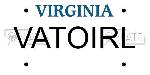 VATOIRL Virginia License Plate