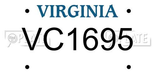 VC1695 Virginia License Plate