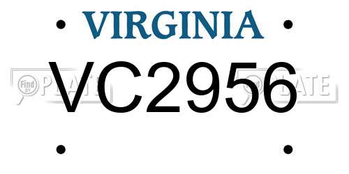 VC2956 Virginia License Plate