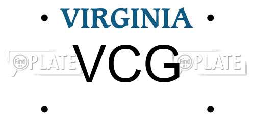 VCG Virginia License Plate