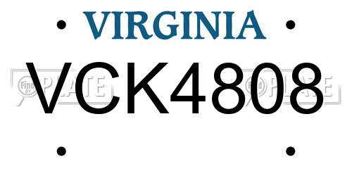 VCK4808 Virginia License Plate