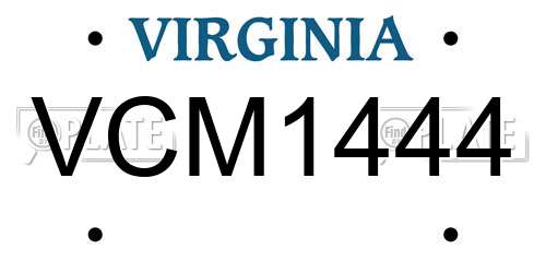 VCM1444 Virginia License Plate