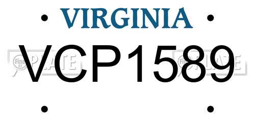 VCP1589 Virginia License Plate